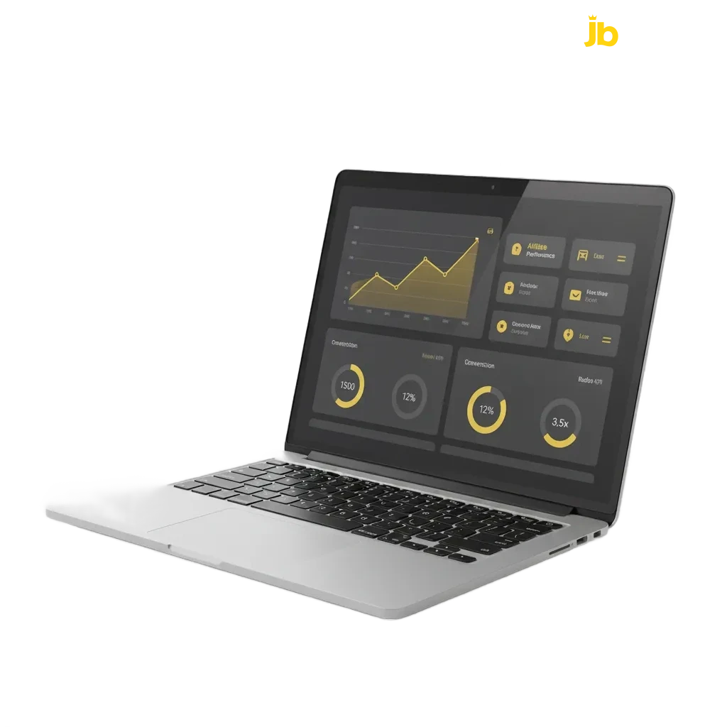 JB Casino Affiliate Program banner for Ghana, featuring commissions, reliable payouts, and dedicated support.