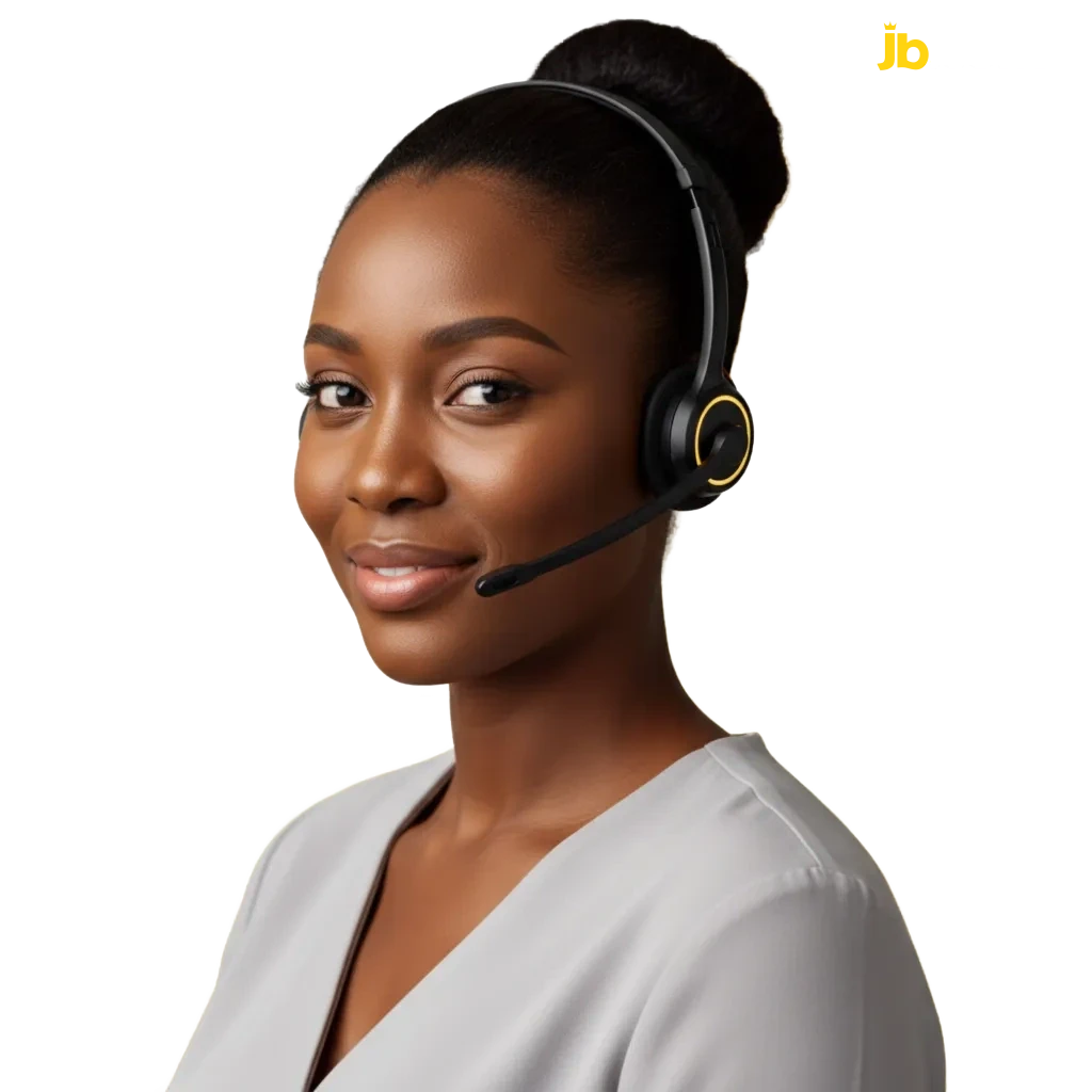 JB Casino Ghana contacts: email, chat, phone, social; English & Twi; basic Ga/Ewe; chat <2m, email 2–8h, call 09:00–21:00 GMT