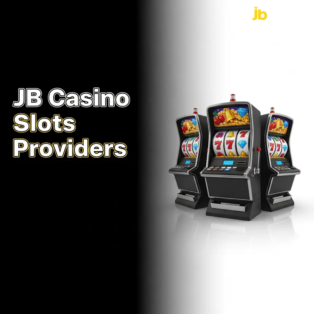 Logos of 45 JB Casino slot providers with game counts, incl. Pragmatic Play, NetEnt, Play'n GO, Playtech.