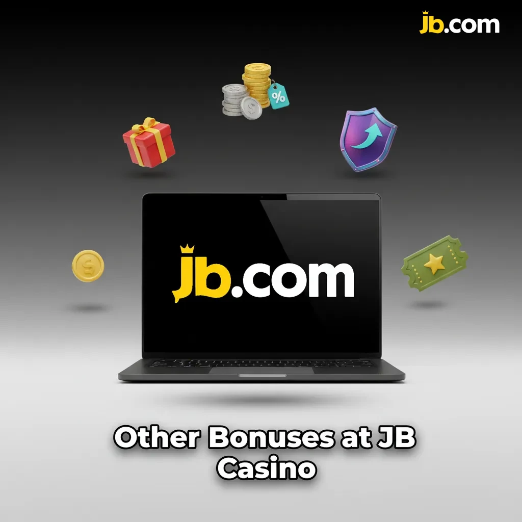 JB Casino Other Bonuses: promo cards for Reload Bonus, Free Spins, Cashback, Sports Acca Boost, and Tournaments & Drops.