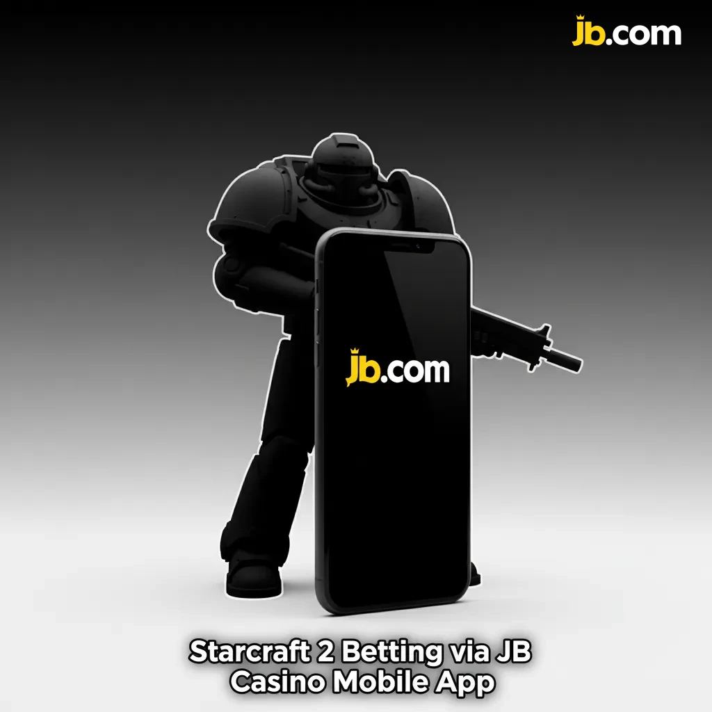 Mobile phone with JB Casino app open to Esports: StarCraft II live odds, GHS stakes, cash-out, and results tracking.