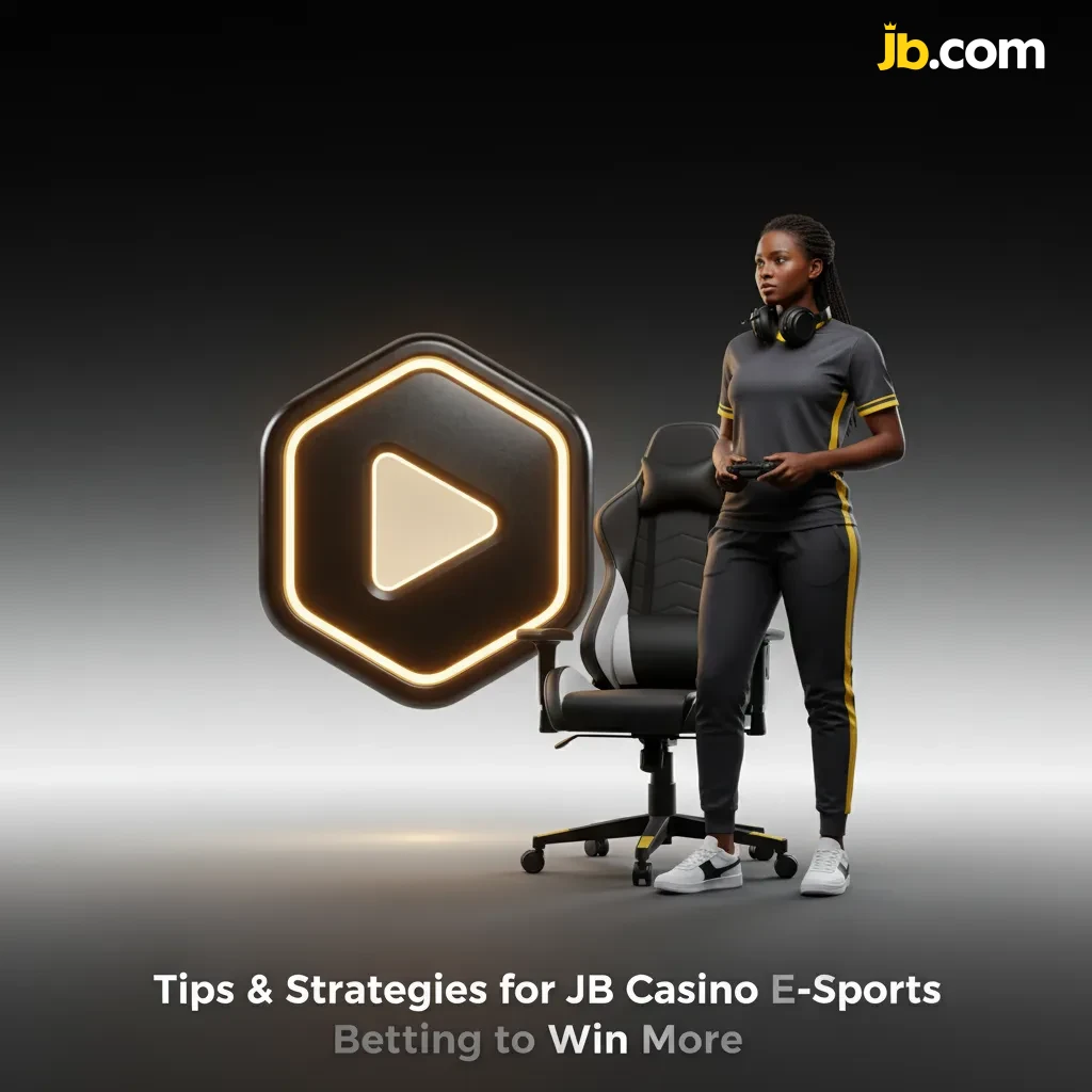 Infographic on JB Casino esports betting tips: bankroll, research, value, live hedging, avoid parlays.