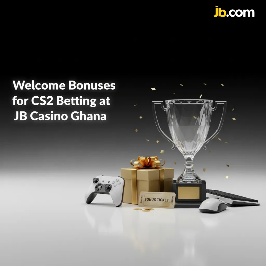 JB Casino Ghana CS2 welcome bonus banner: Up to 120% + 20 free bets/400 free spins; deposit in GHS; T&Cs apply.